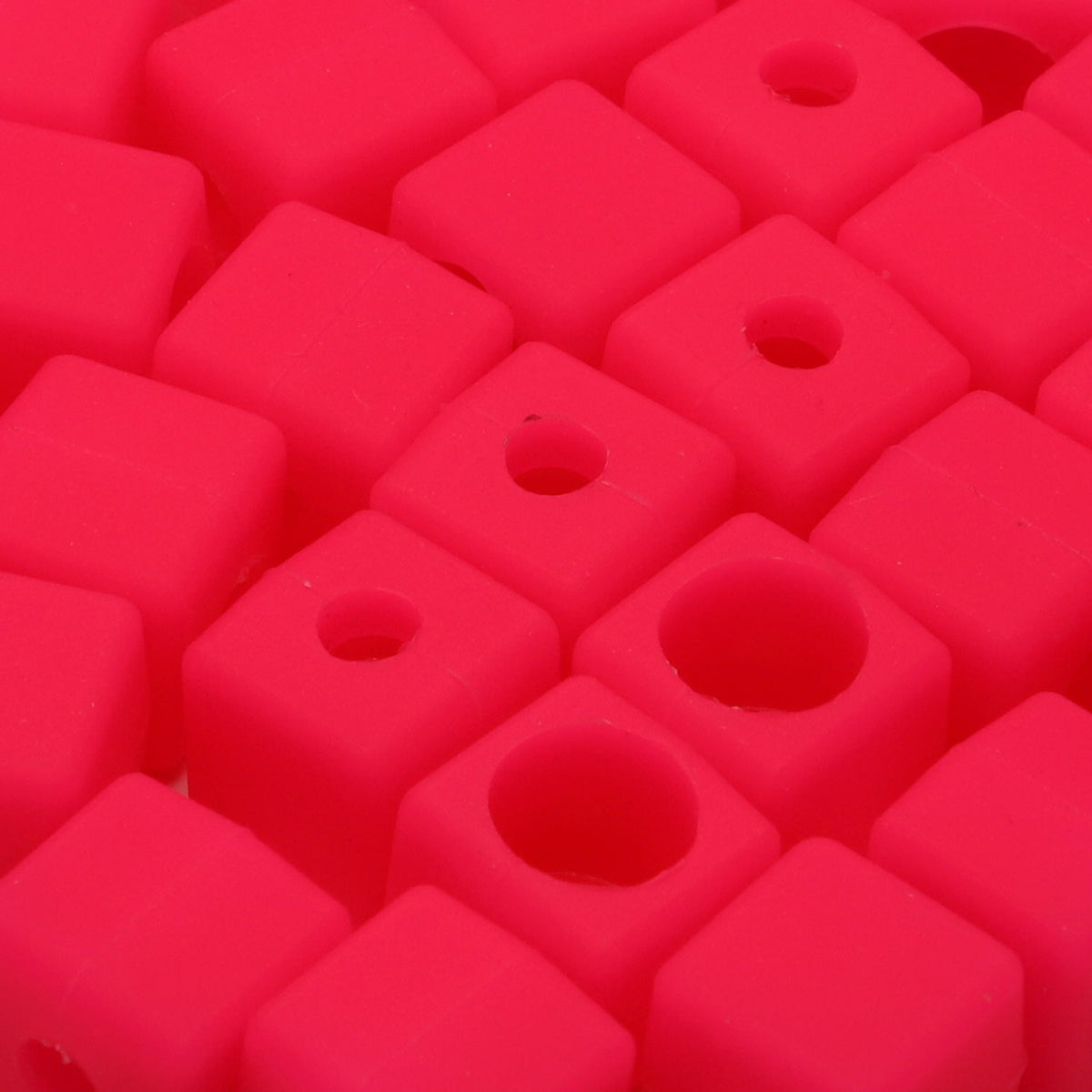 FUJIYAMA RIBBON Silicone Cord End 11mm 2 Pieces Fluorescence Pink