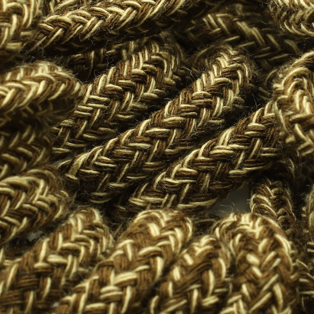 FUJIYAMA RIBBON [Wholesale] Color Mix Spindle Cord approx.7mm (9/32&quot;) 50 Meters Roll Dark Brown / Light Beige