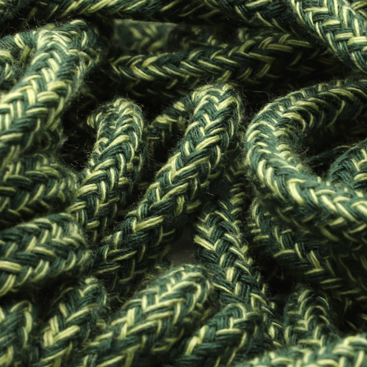 FUJIYAMA RIBBON [Wholesale] Color Mix Spindle Cord approx.7mm (9/32&quot;) 50 Meters Roll Dark Green / Cream