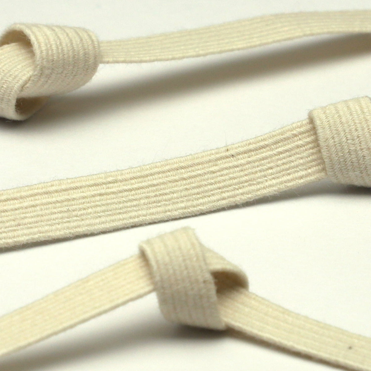 FUJIYAMA RIBBON [Wholesale] Organic Cotton Elastic Cord approx. 3mm (1/8&quot;) Ecru 30 Meters Roll