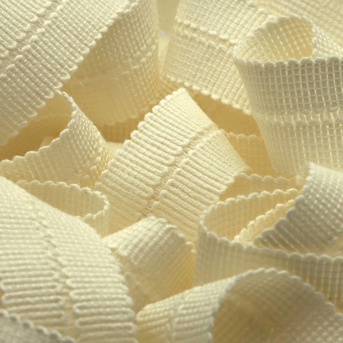 FUJIYAMA RIBBON [Wholesale] Organic Cotton Knit Binder Tape 10x10mm (13/16&quot;) Ecru 30 Meters Roll