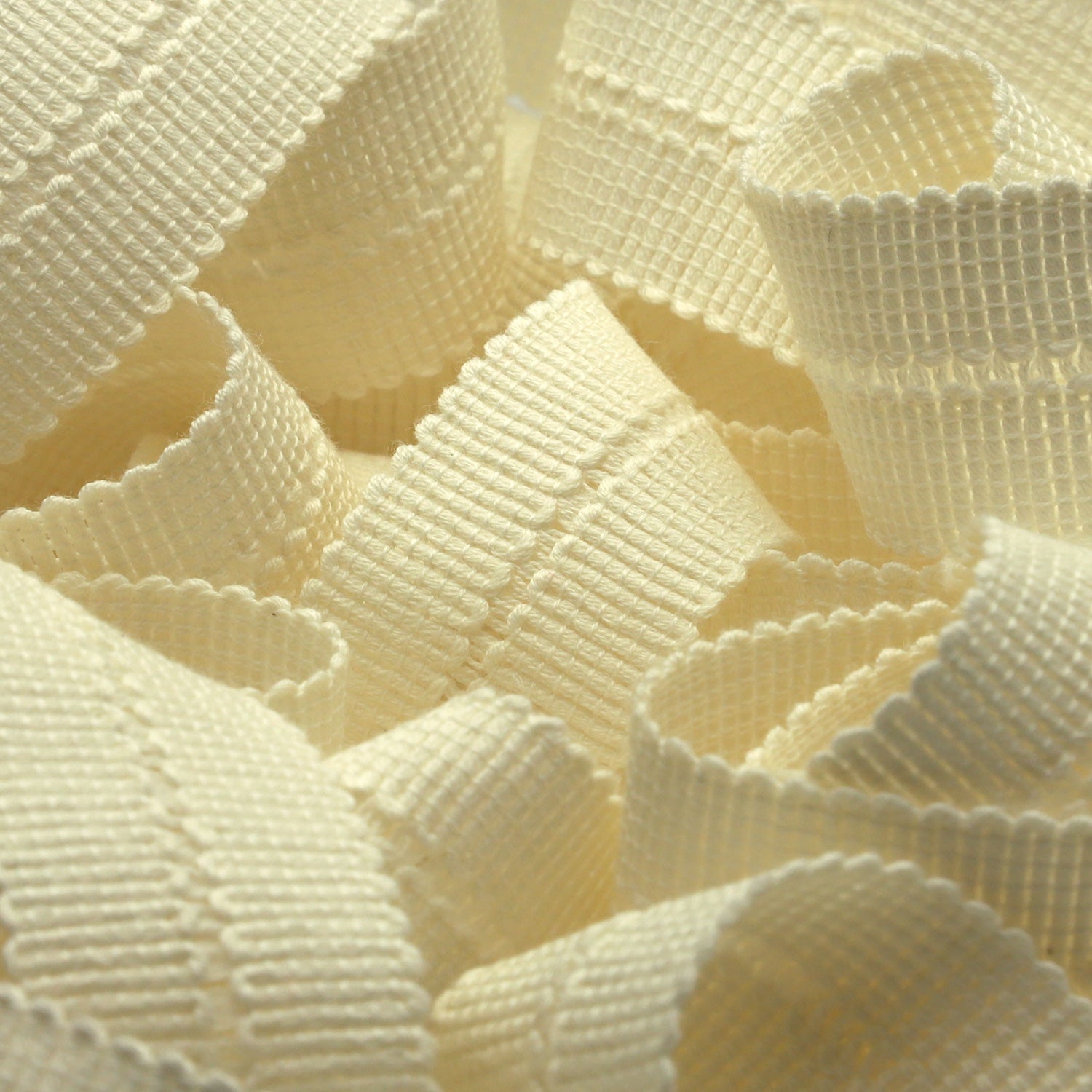 FUJIYAMA RIBBON [Wholesale] Organic Cotton Knit Binder Tape 10x10mm (13/16") Ecru 30 Meters Roll