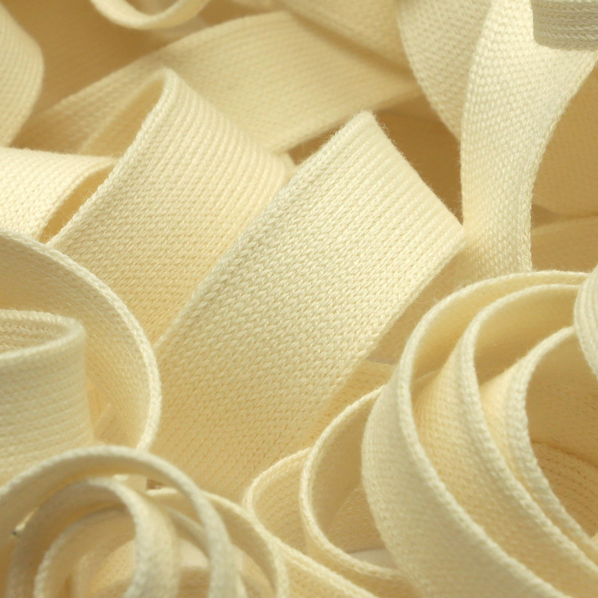FUJIYAMA RIBBON [Wholesale] Organic Cotton Knit Tape 5mm (3/16&quot;) Ecru 30 Meters Roll