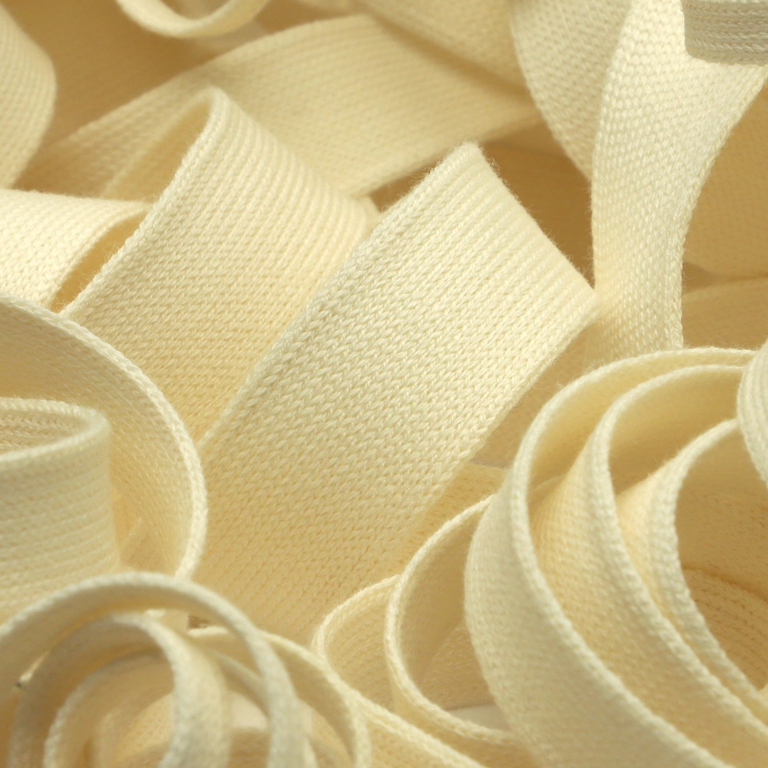 FUJIYAMA RIBBON [Wholesale] Organic Cotton Knit Tape 5mm (3/16") Ecru 30 Meters Roll