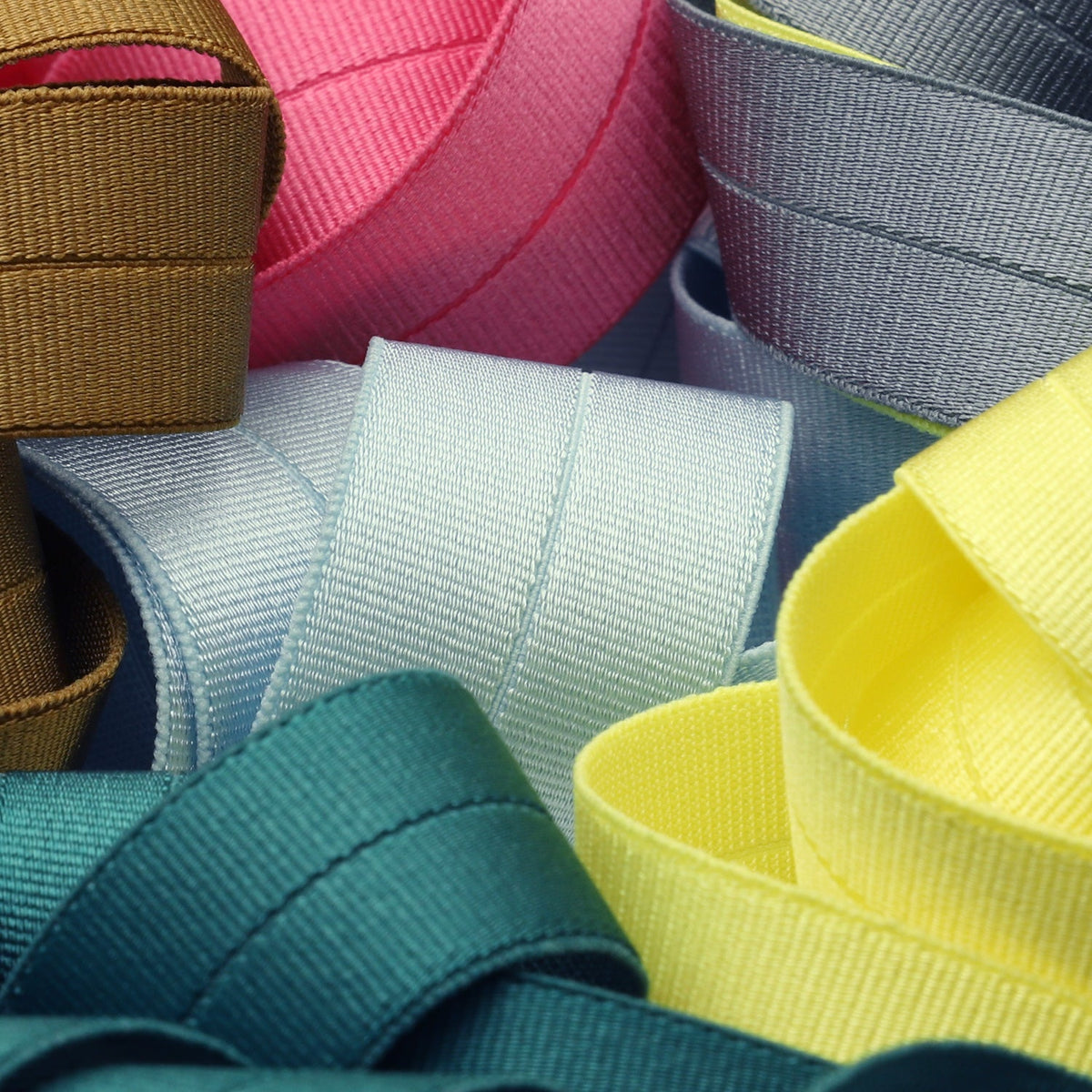 FUJIYAMA RIBBON [Wholesale] Recycled Polyester Grosgrain Stretch Binder Tape 9x9mm (23/32&quot;) 20 Meters Roll