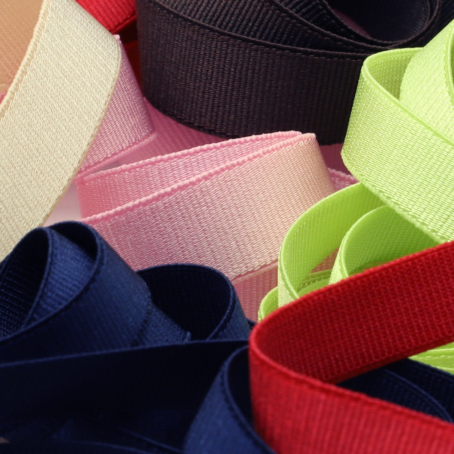 FUJIYAMA RIBBON [Wholesale] Recycled Polyester Grosgrain Stretch Tape 9mm (3/8") 20 Meters Roll