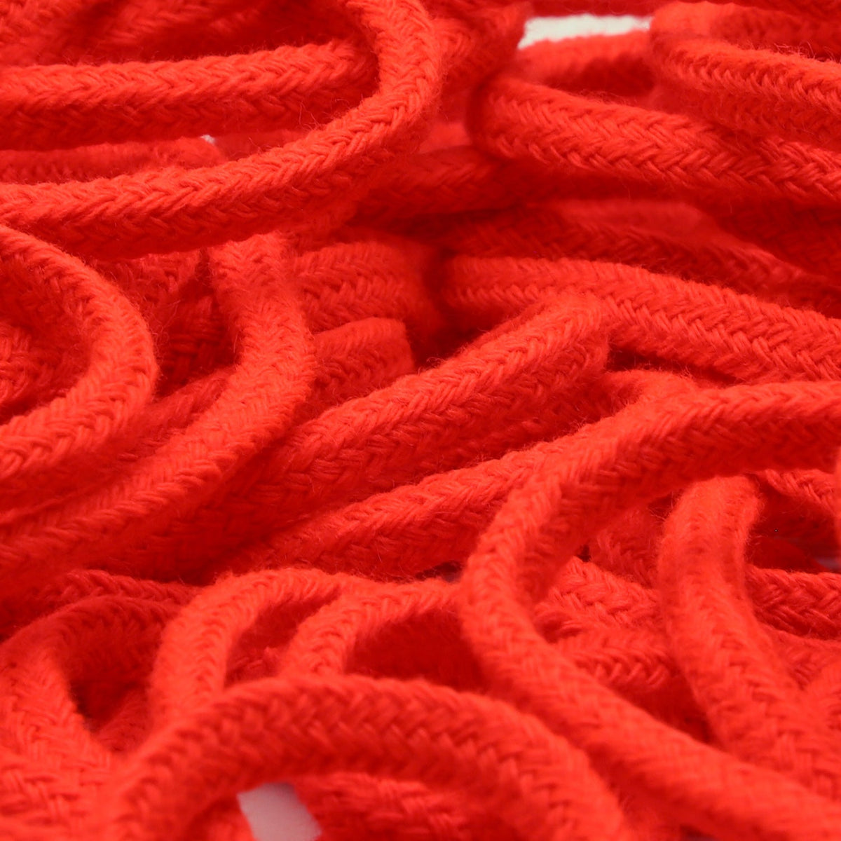 FUJIYAMA RIBBON [Wholesale] Spindle Cord approx.5mm (3/16&quot;) 50 Meters Roll Fluorescence Red