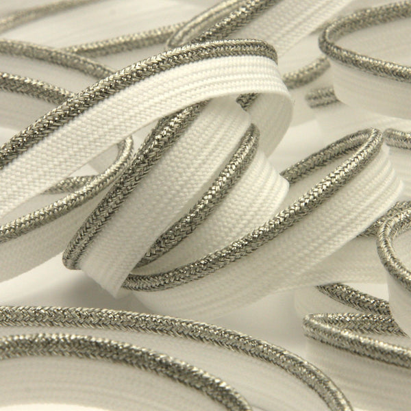 Metal Pipe Ribbon Antique Metallic Piping approx.9mm (3/8