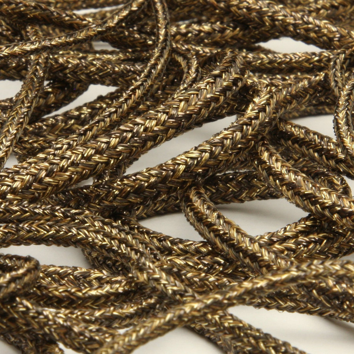 FUJIYAMA RIBBON Antique Metallic Spindle Cord approx.5mm 9.14 Meters Roll Brown / Gold