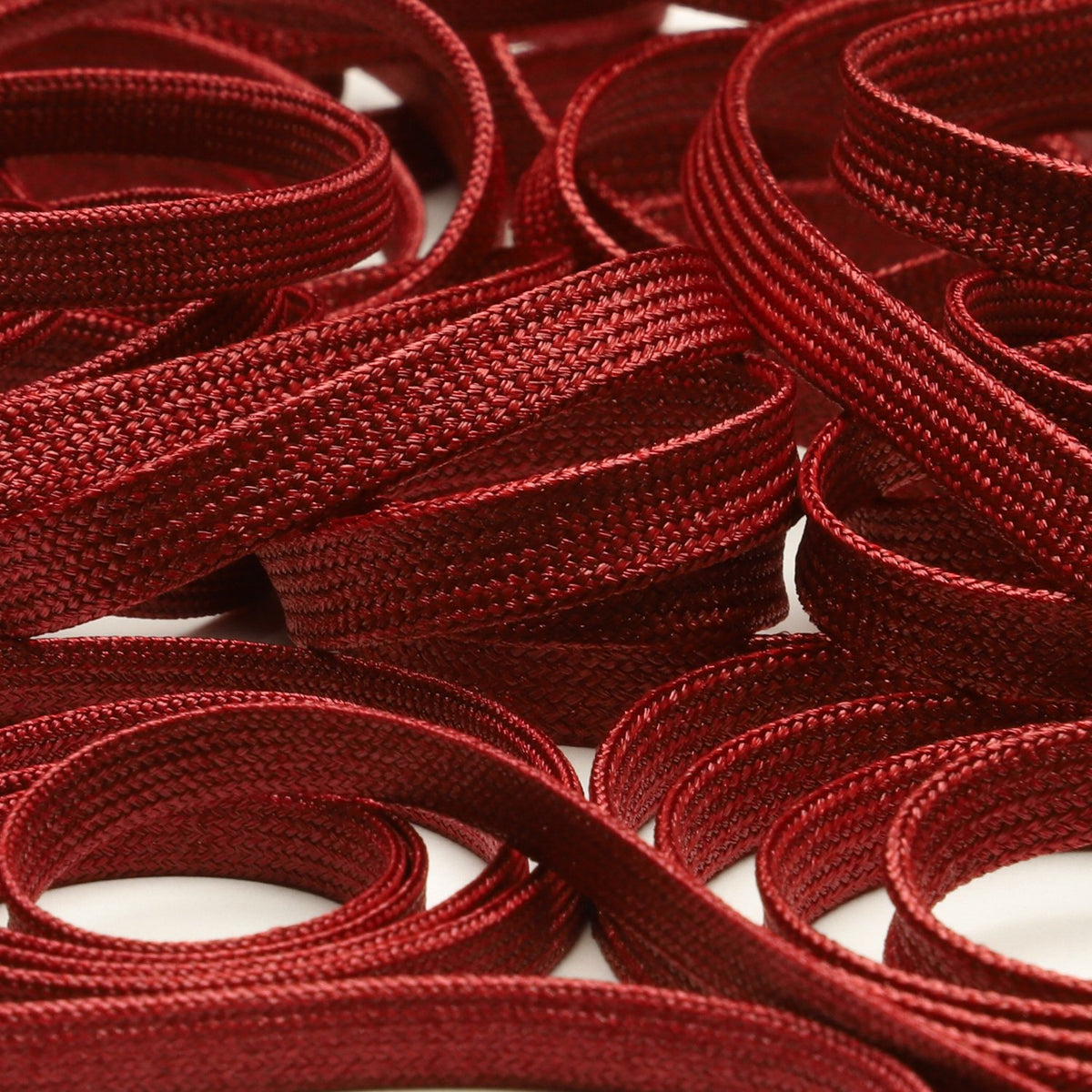 FUJIYAMA RIBBON Bright Flat Cord approx.5mm (3/16&quot;) 9.14 Meters Roll Red