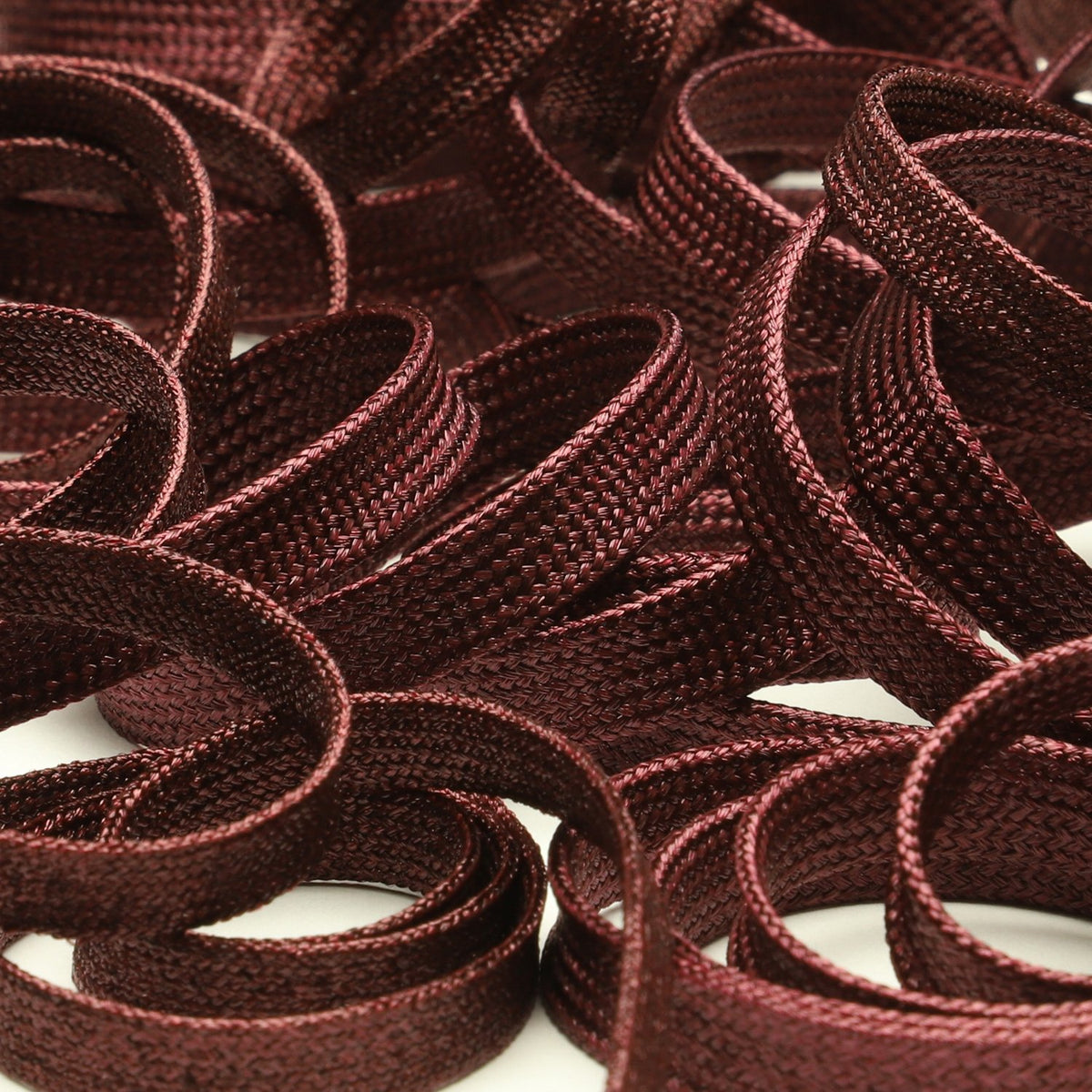 FUJIYAMA RIBBON Bright Flat Cord approx.5mm (3/16&quot;) 9.14 Meters Roll Wine Red