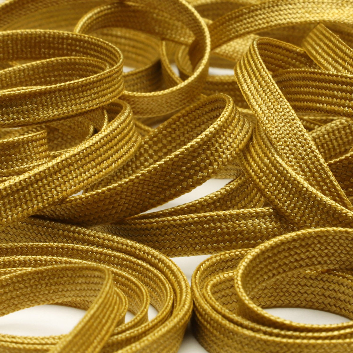 FUJIYAMA RIBBON Bright Flat Cord approx.7mm (9/32&quot;) 9.14 Meters Roll Gold
