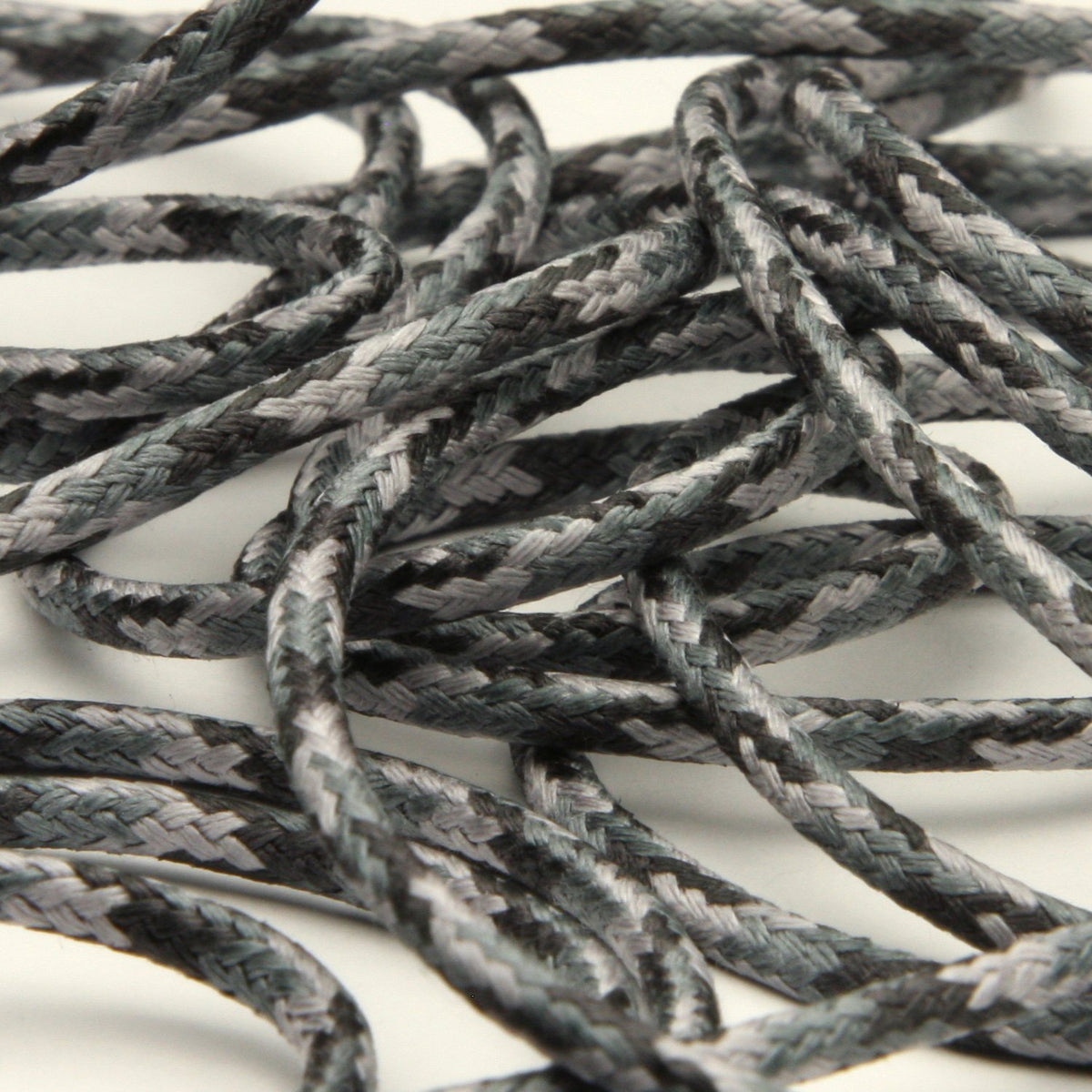 FUJIYAMA RIBBON Camouflage Spindle Cord approx.3mm 9.14 Meters Roll Gray Mix