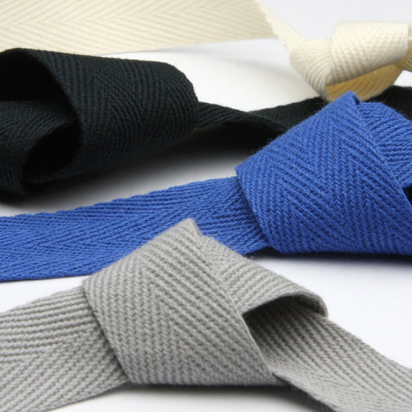 Go Handmade - Elastic Ribbon - 20 mm - Grey/Blue