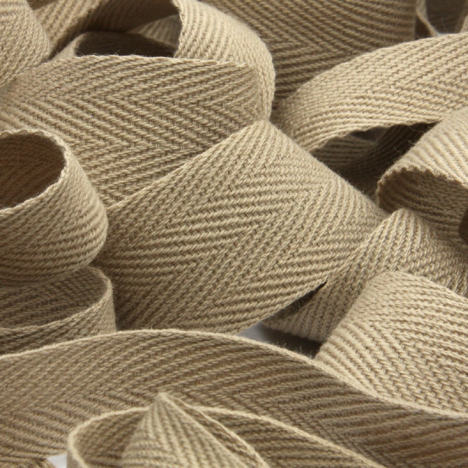 Cotton Herringbone Ribbon 25mm (1