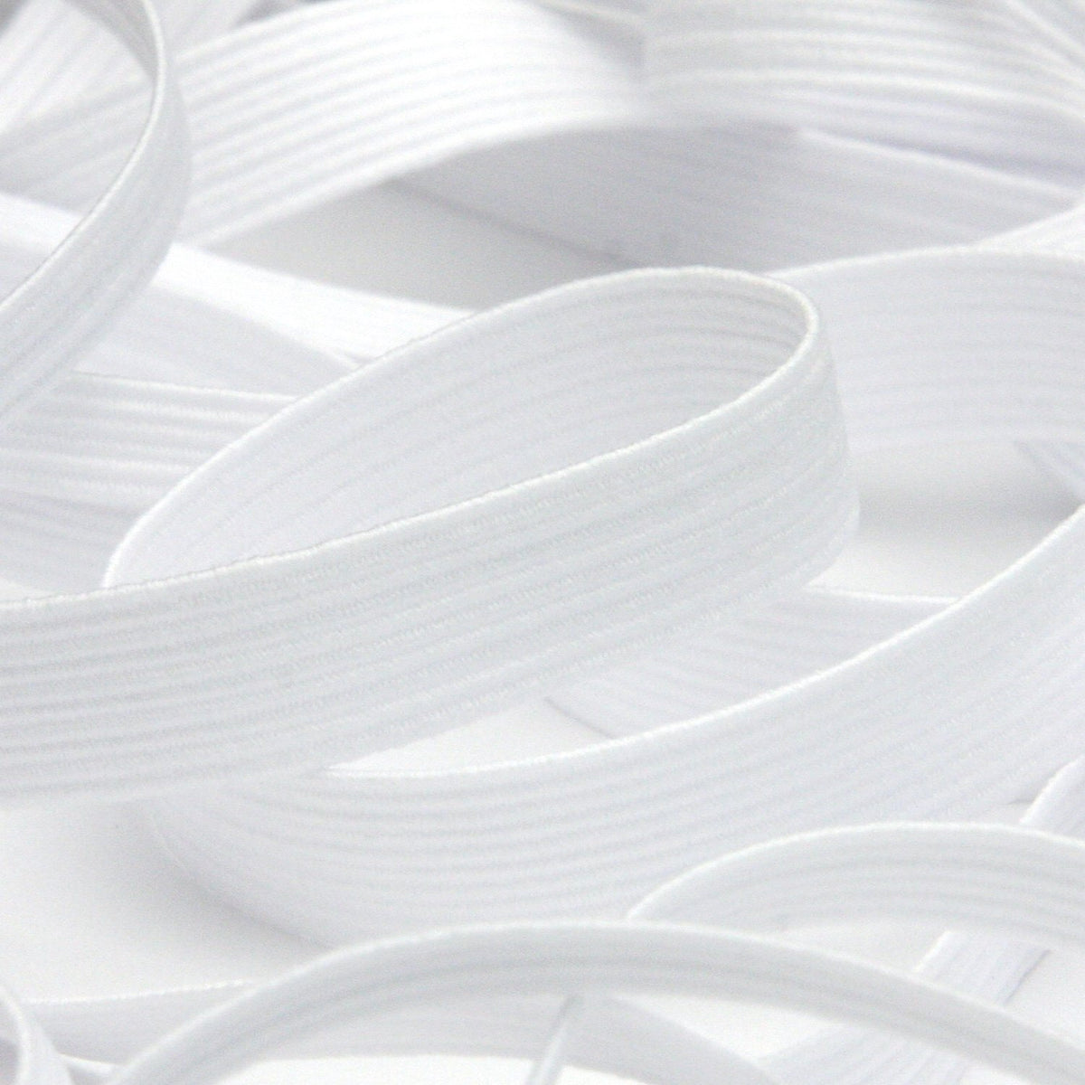 FUJIYAMA RIBBON Elastic Cord approx.10mm 9.14 Meters Roll White