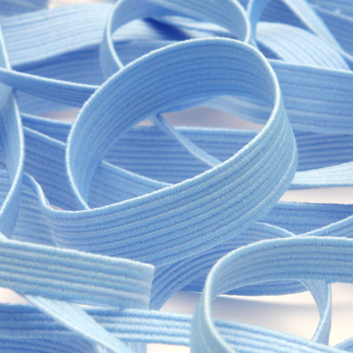 FUJIYAMA RIBBON Elastic Cord approx.8mm 9.14 Meters Roll Light Blue