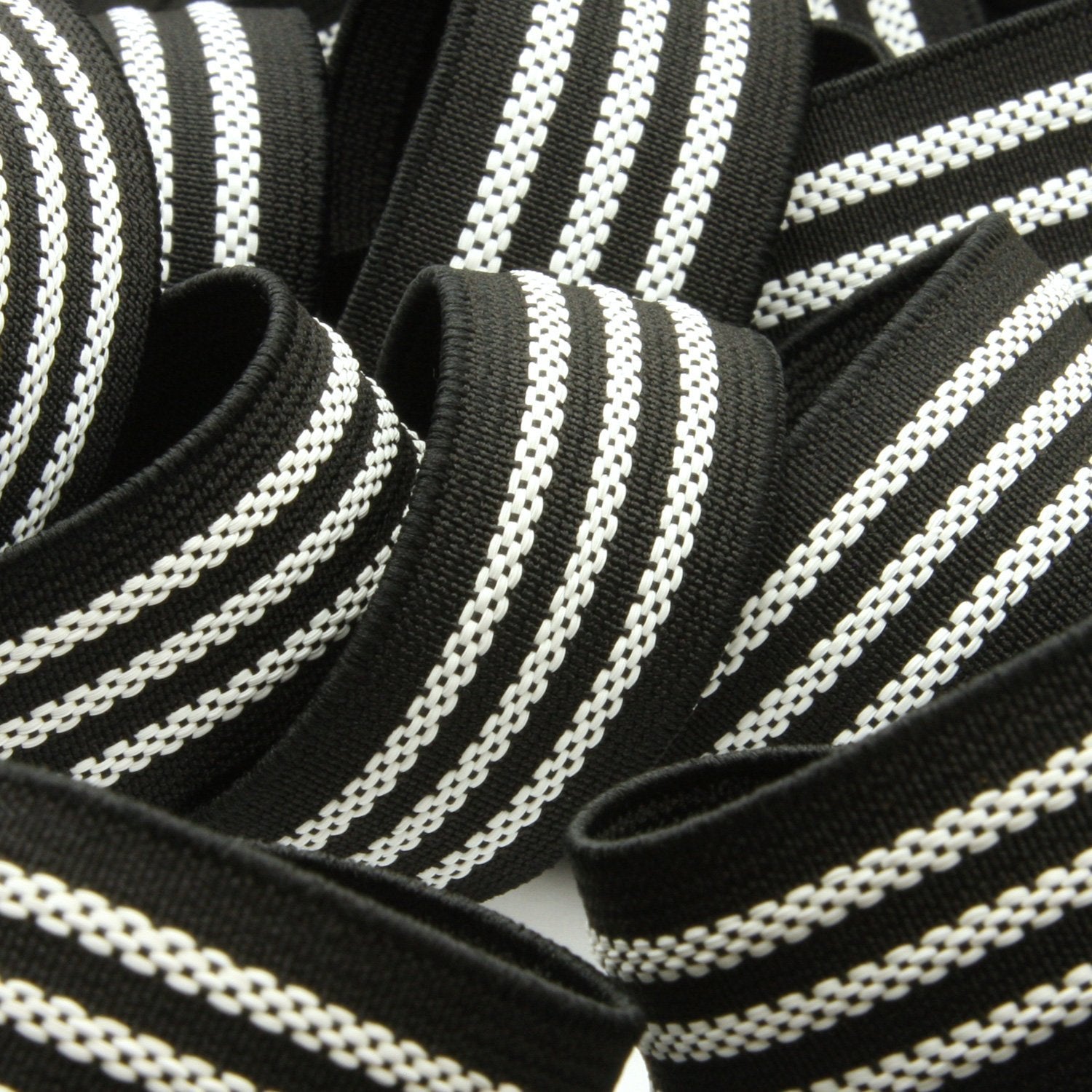 FUJIYAMA RIBBON Non-Slip Band 25mm Black & White 9.14 Meters Roll