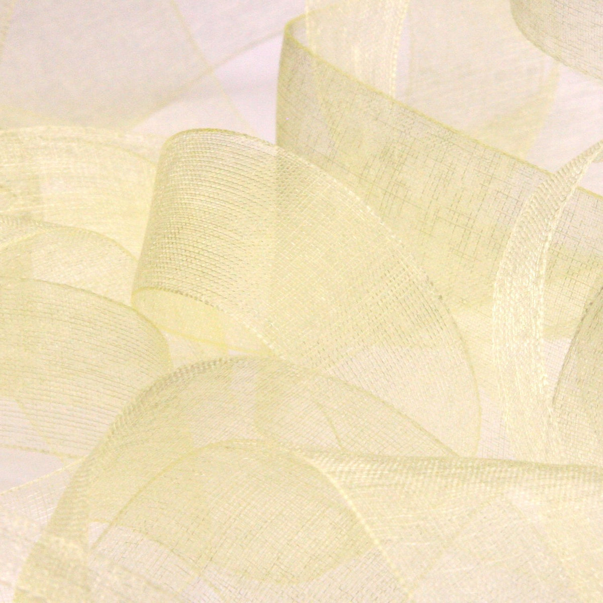 FUJIYAMA RIBBON Organdy Ribbon 12mm 9.14 Meters Roll Light Yellow