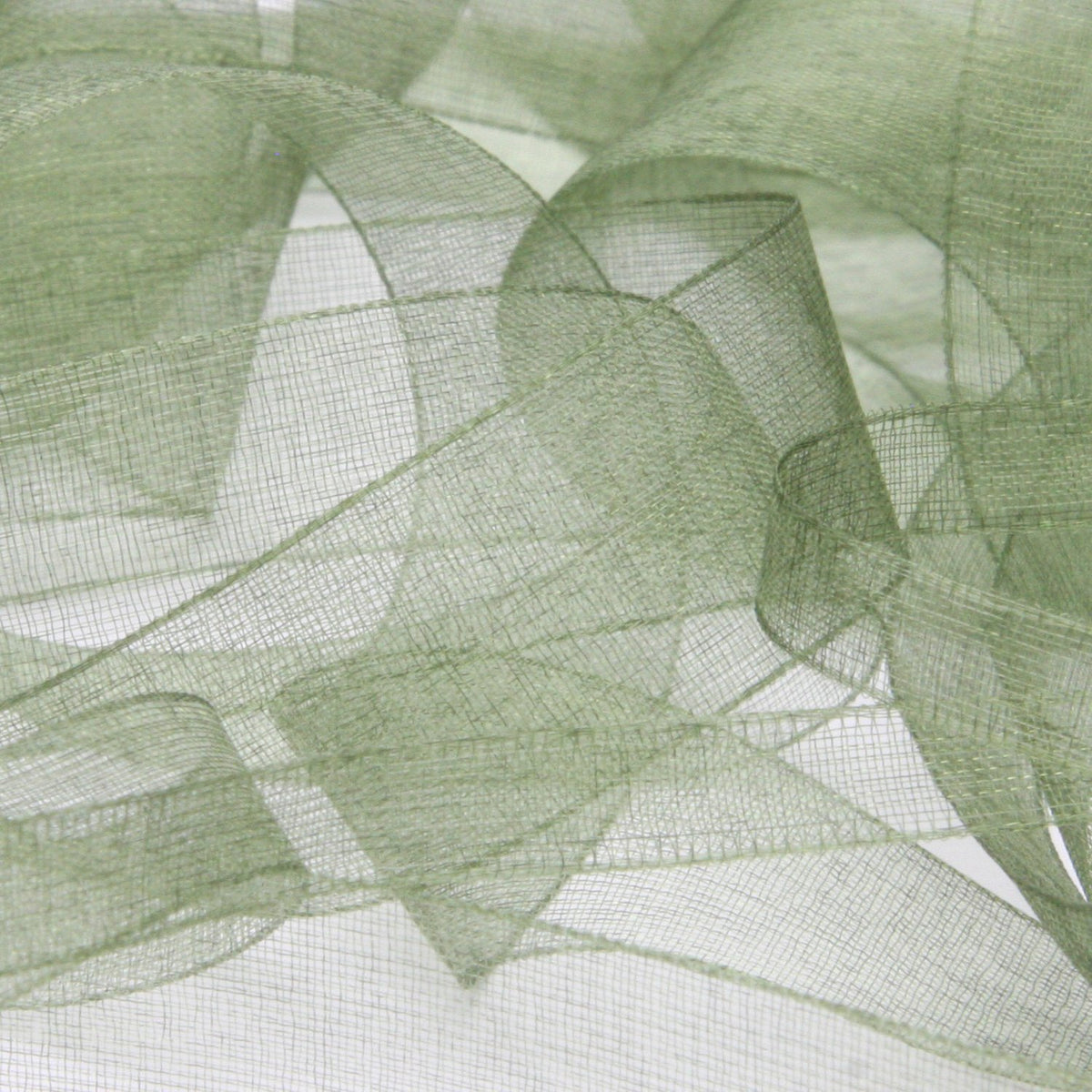 FUJIYAMA RIBBON Organdy Ribbon 36mm 9.14 Meters Roll Olive Green