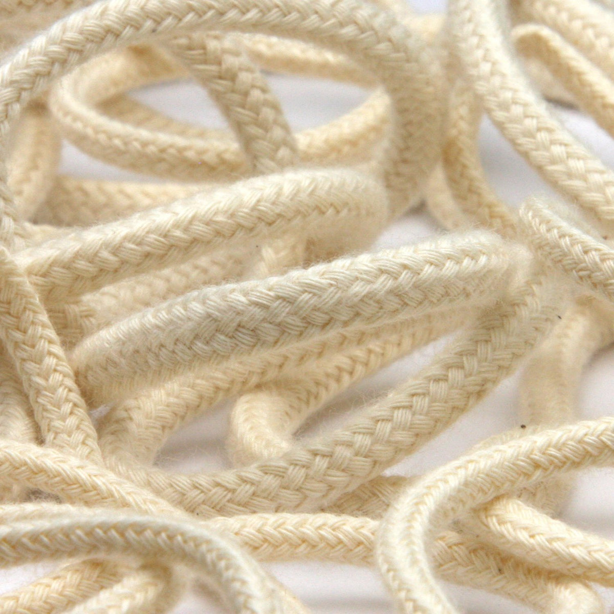 FUJIYAMA RIBBON Organic Cotton Spindle Cord approx.5mm 9.14 Meters Roll Natural White