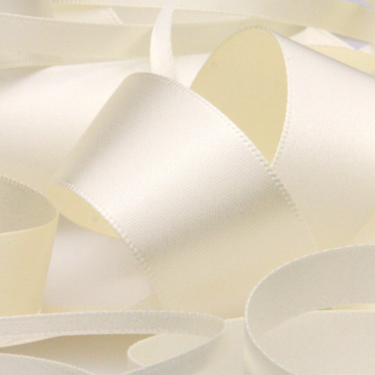 FUJIYAMA RIBBON Polyester Double-Face Satin Ribbon 36mm 9.14 Meters Roll Ivory