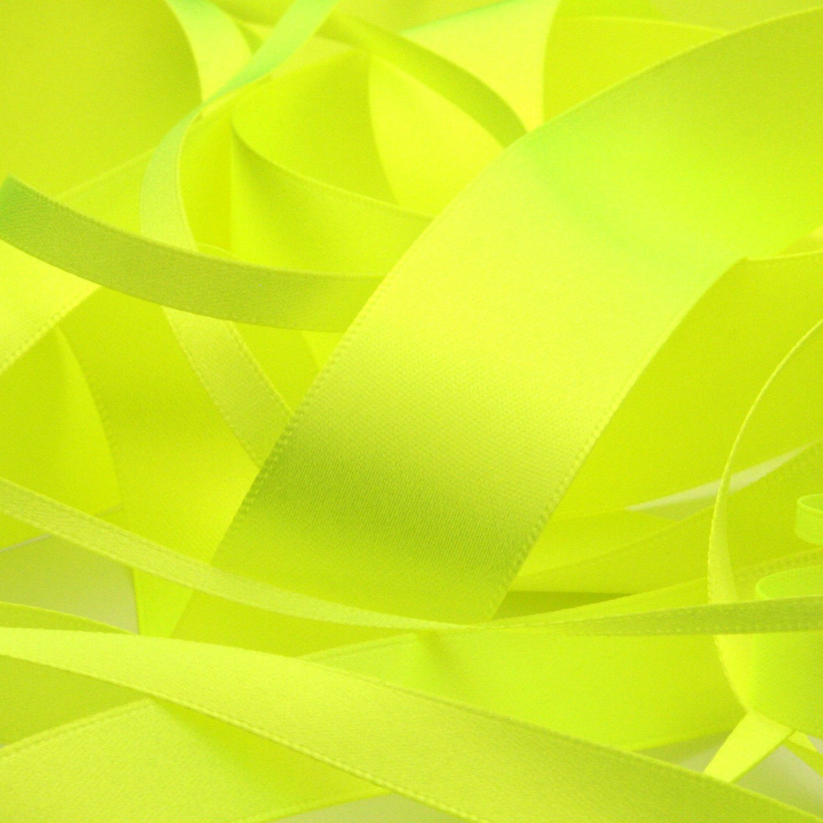 FUJIYAMA RIBBON Polyester Double-Face Satin Ribbon 6mm 9.14 Meters Roll Fluorescence Yellow