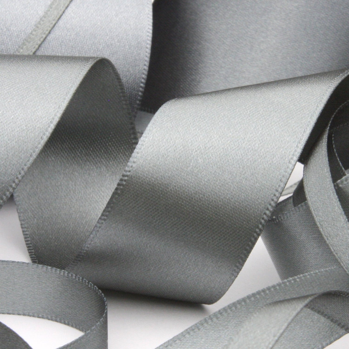 FUJIYAMA RIBBON Polyester Double-Face Satin Ribbon 9mm 9.14 Meters Roll Gray