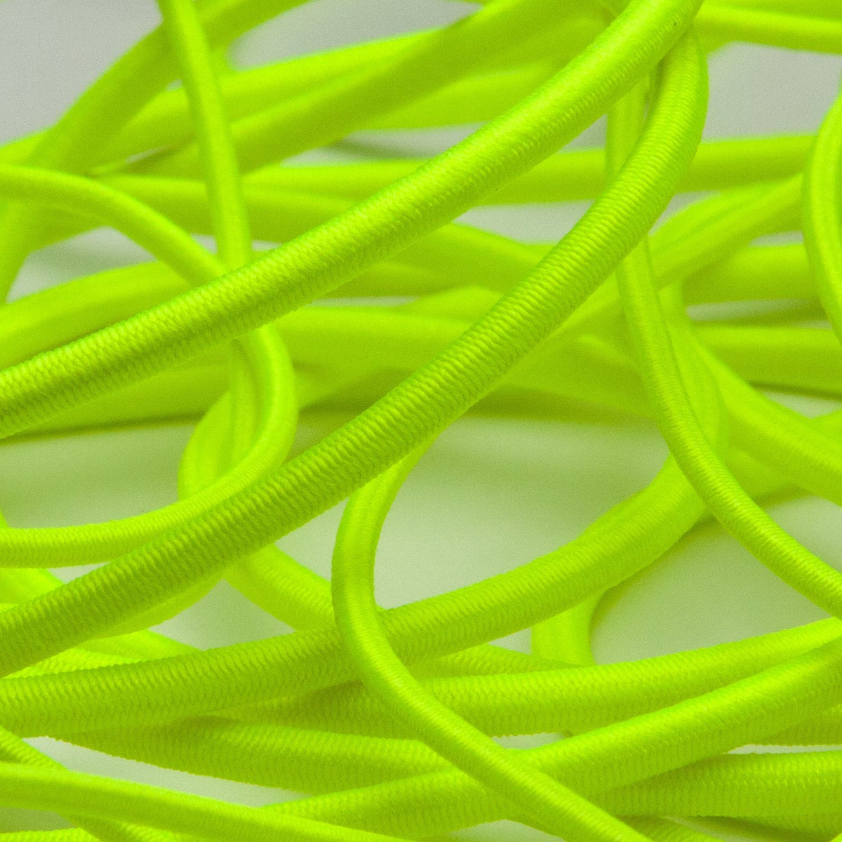 FUJIYAMA RIBBON Polyester Elastic Cord 2mm 9.14 Meters Roll Fluorescence Yellow