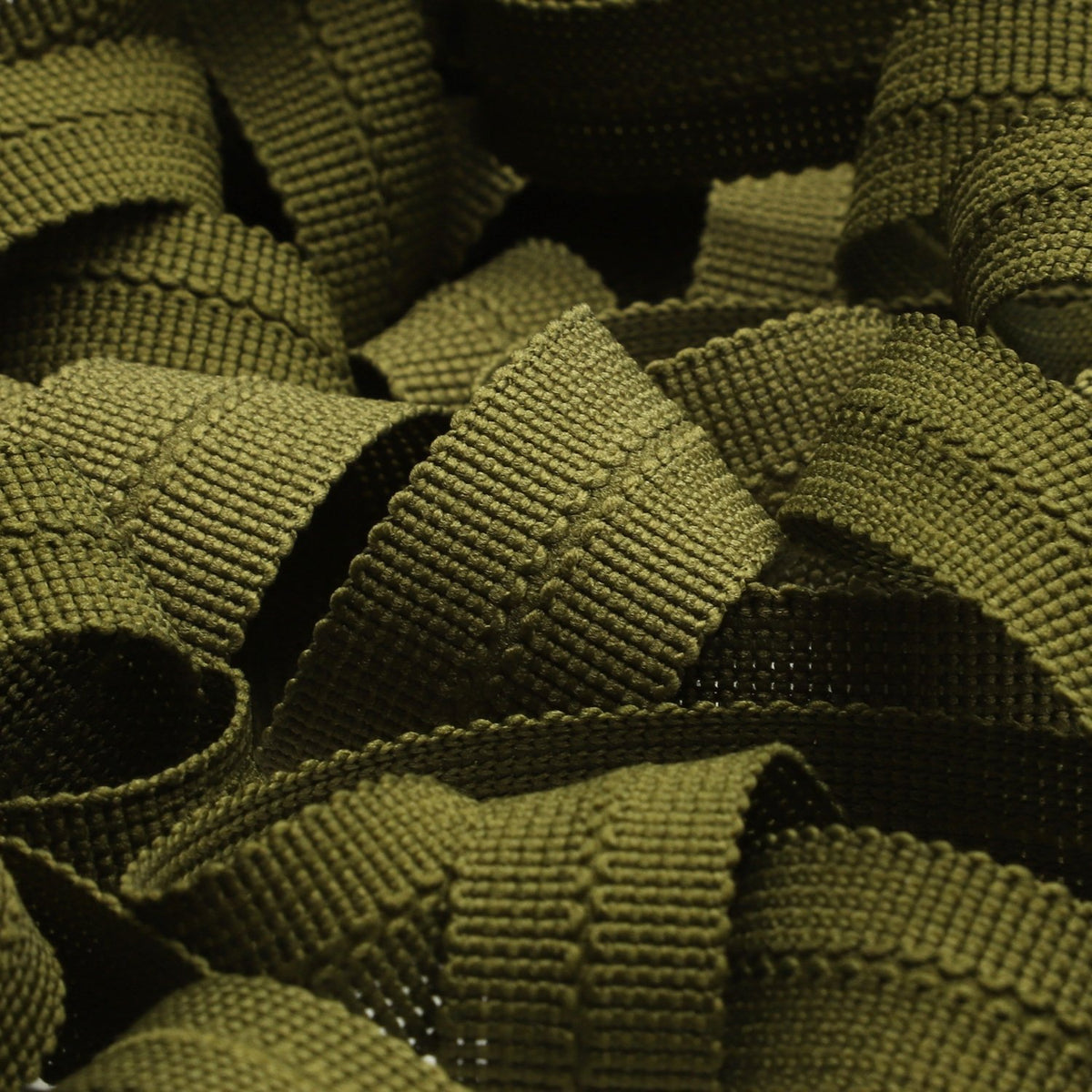 FUJIYAMA RIBBON Polyester Knit Binder Tape 10x10mm 9.14 Meters Roll Olive Drab