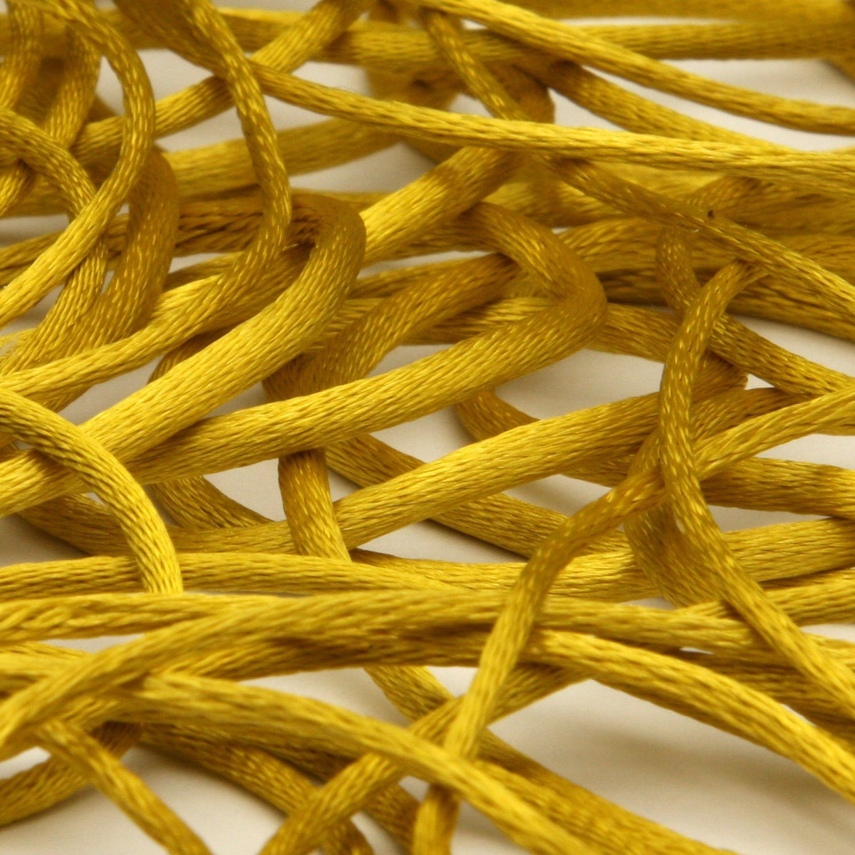 FUJIYAMA RIBBON Polyester Satin Cord approx.1.5mm 9.14 Meters Roll Golden Yellow
