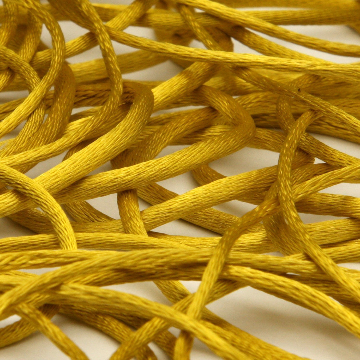 FUJIYAMA RIBBON Polyester Satin Cord approx.2mm 9.14 Meters Roll Golden Yellow