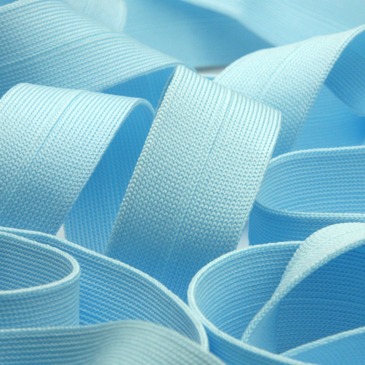 FUJIYAMA RIBBON Polyester Thin Knit Binder Tape 9x9mm 9.14 Meters Roll Light Blue