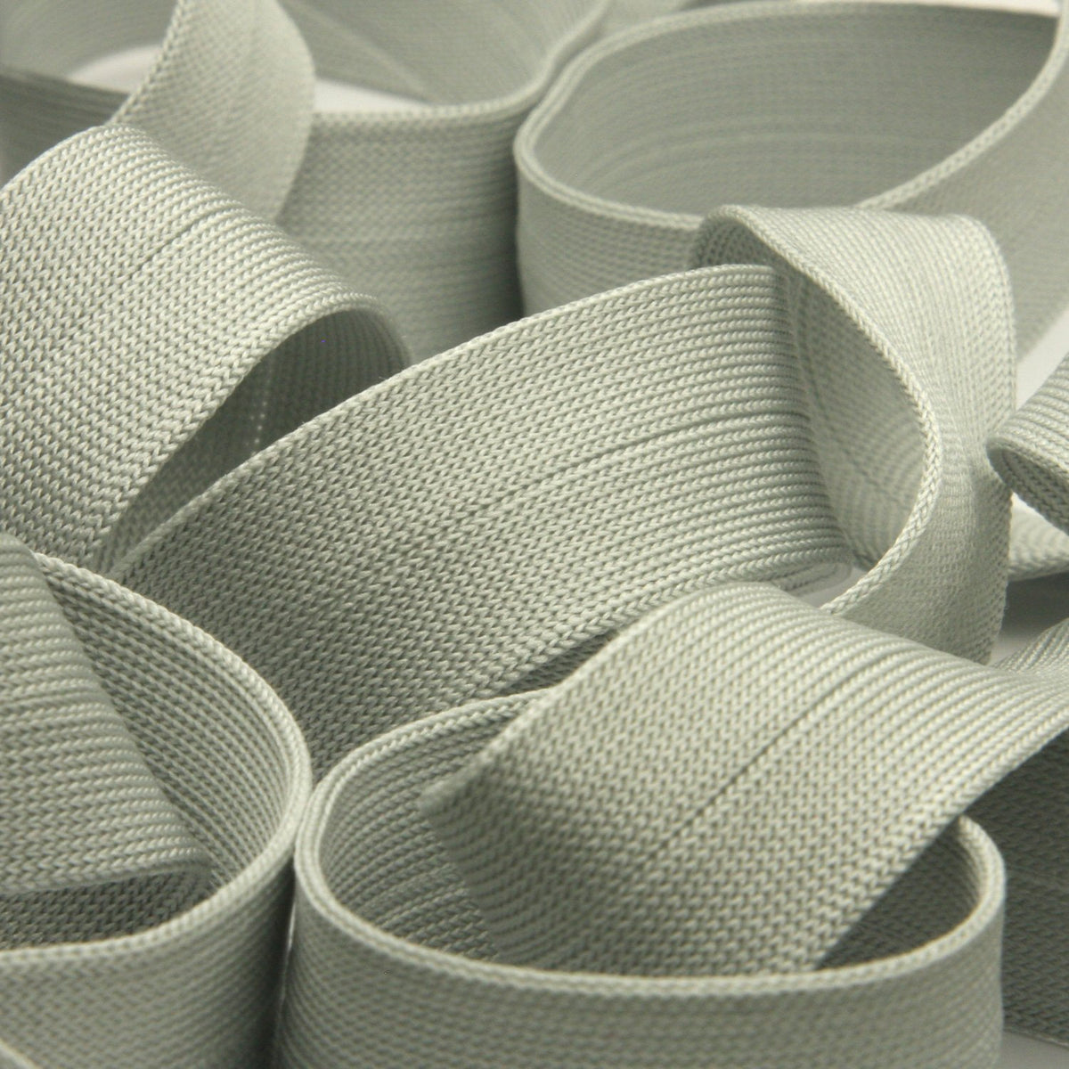 FUJIYAMA RIBBON Polyester Thin Knit Binder Tape 9x9mm 9.14 Meters Roll Light Gray