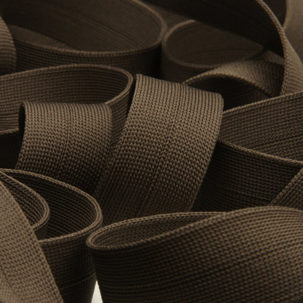 FUJIYAMA RIBBON Polyester Thin Knit Binder Tape 9x9mm 9.14 Meters Roll Midnight Brown