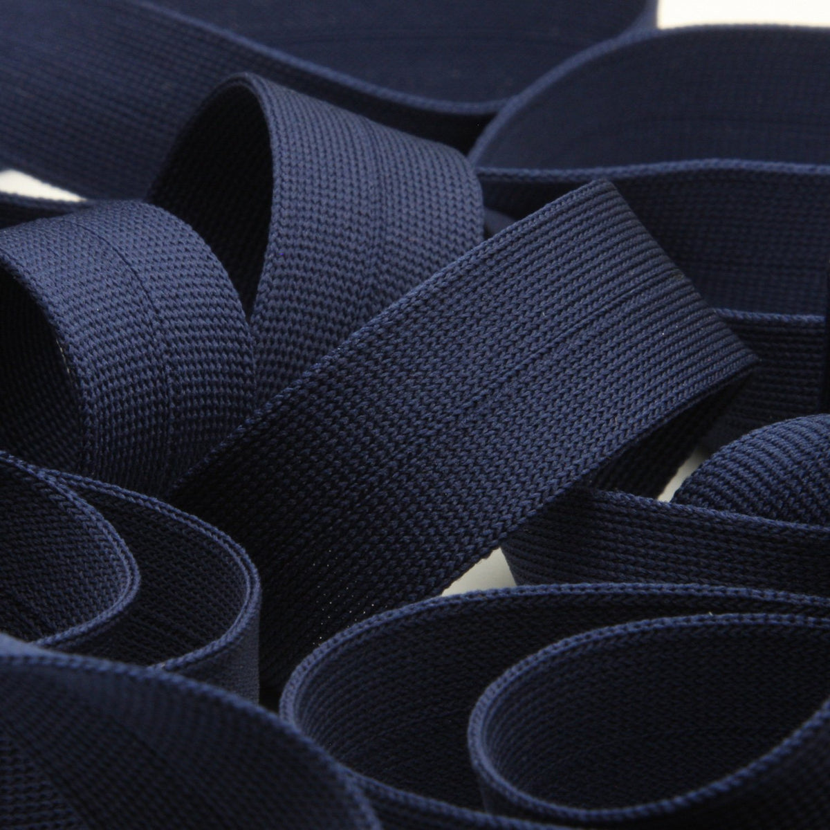 FUJIYAMA RIBBON Polyester Thin Knit Binder Tape 9x9mm 9.14 Meters Roll Navy Blue