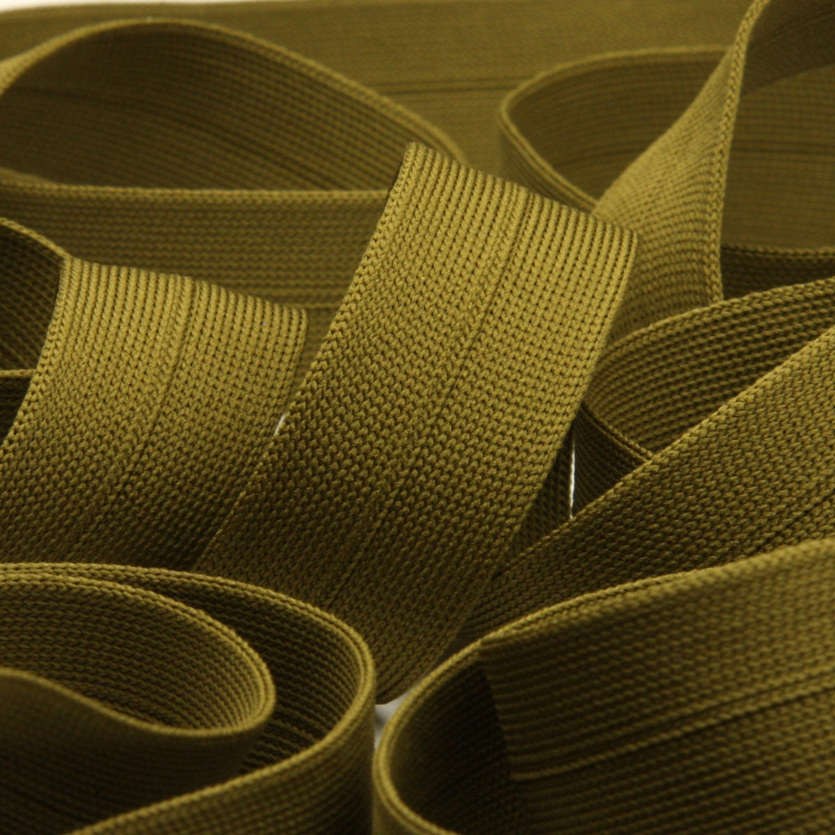 FUJIYAMA RIBBON Polyester Thin Knit Binder Tape 9x9mm 9.14 Meters Roll Olive Drab