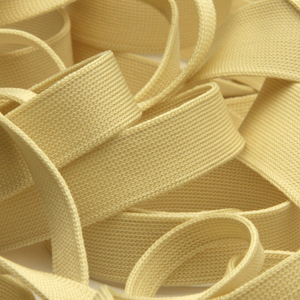 FUJIYAMA RIBBON Polyester Thin Knit Tape 12mm 9.14 Meters Roll Light Beige