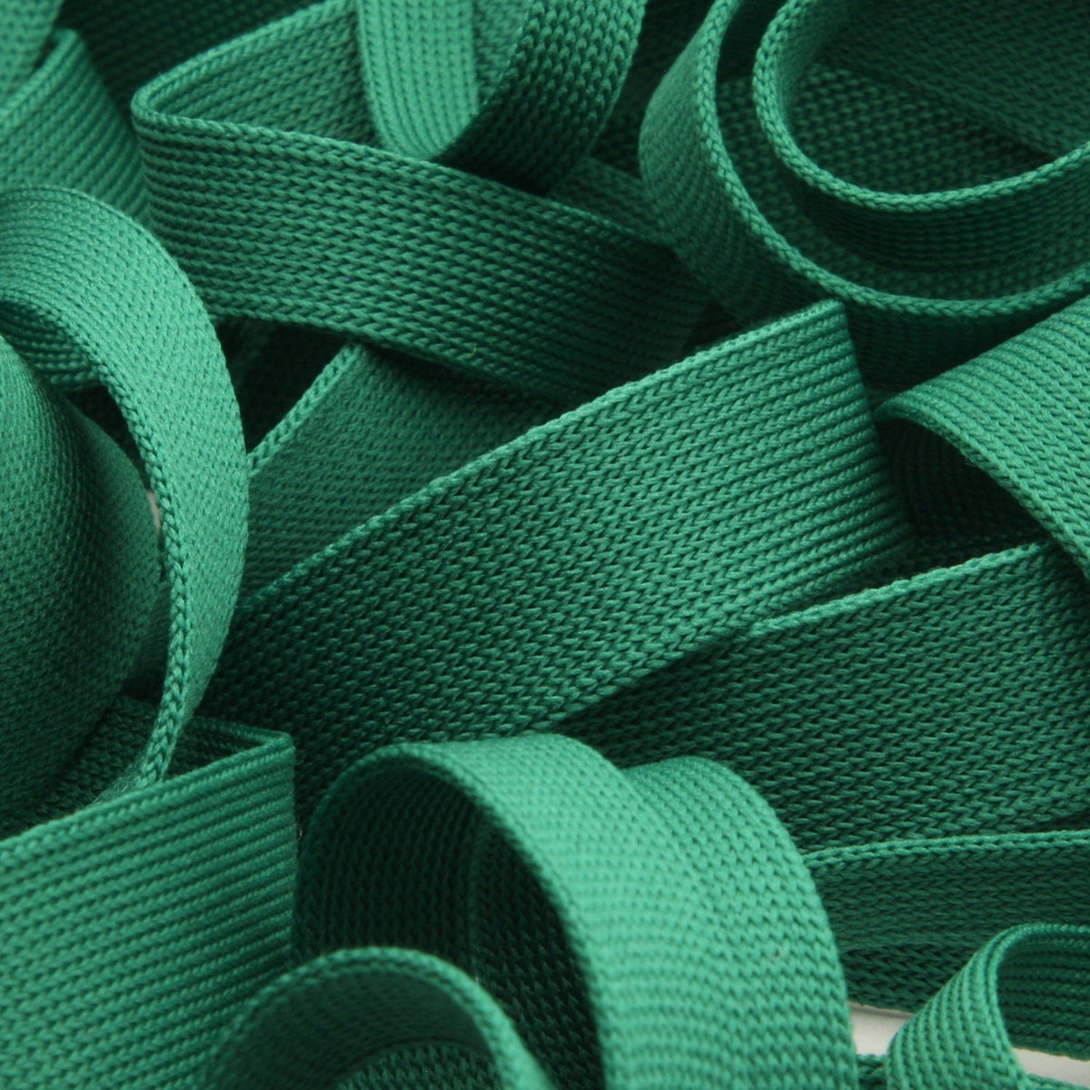 FUJIYAMA RIBBON Polyester Thin Knit Tape 12mm 9.14 Meters Roll Peacock Green