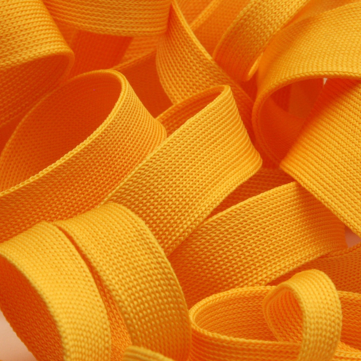 FUJIYAMA RIBBON Polyester Thin Knit Tape 18mm 9.14 Meters Roll Saffron Yellow