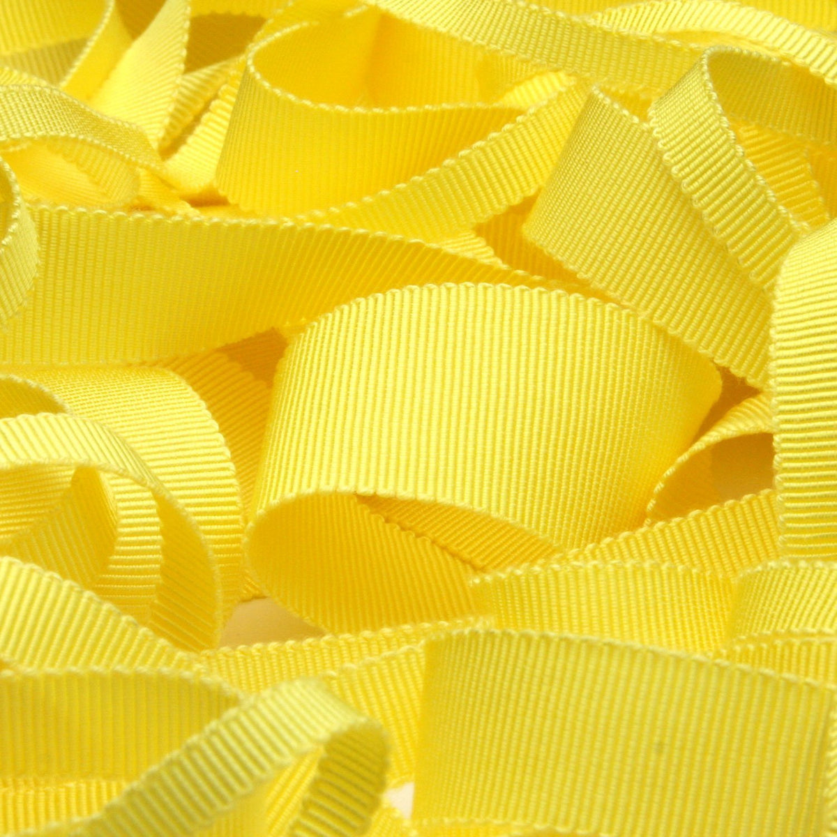 FUJIYAMA RIBBON Rayon Grosgrain Ribbon 38mm 9.14 Meters Roll Lemon Yellow