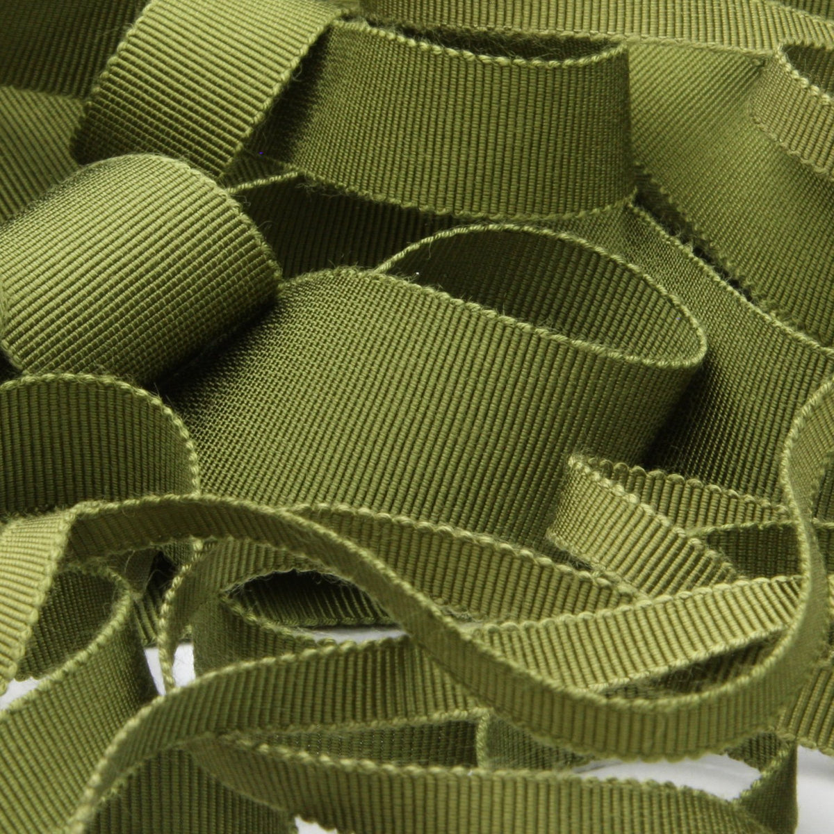 FUJIYAMA RIBBON Rayon Grosgrain Ribbon 38mm 9.14 Meters Roll Olive Green