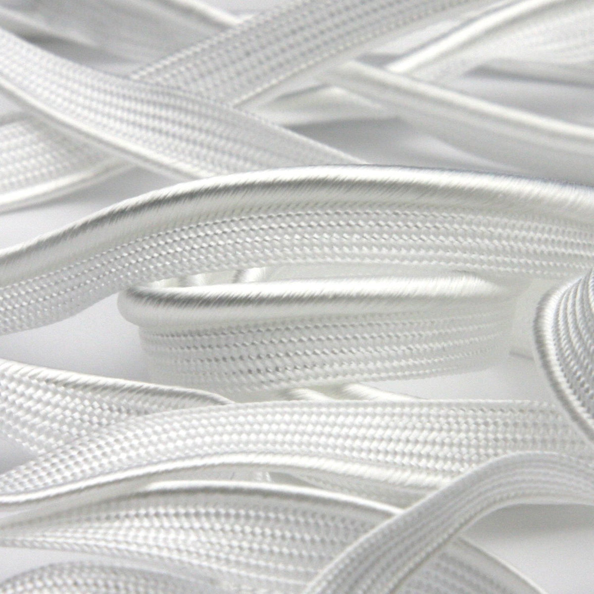 FUJIYAMA RIBBON Rayon Piping approx.8mm 9.14 Meters Roll White