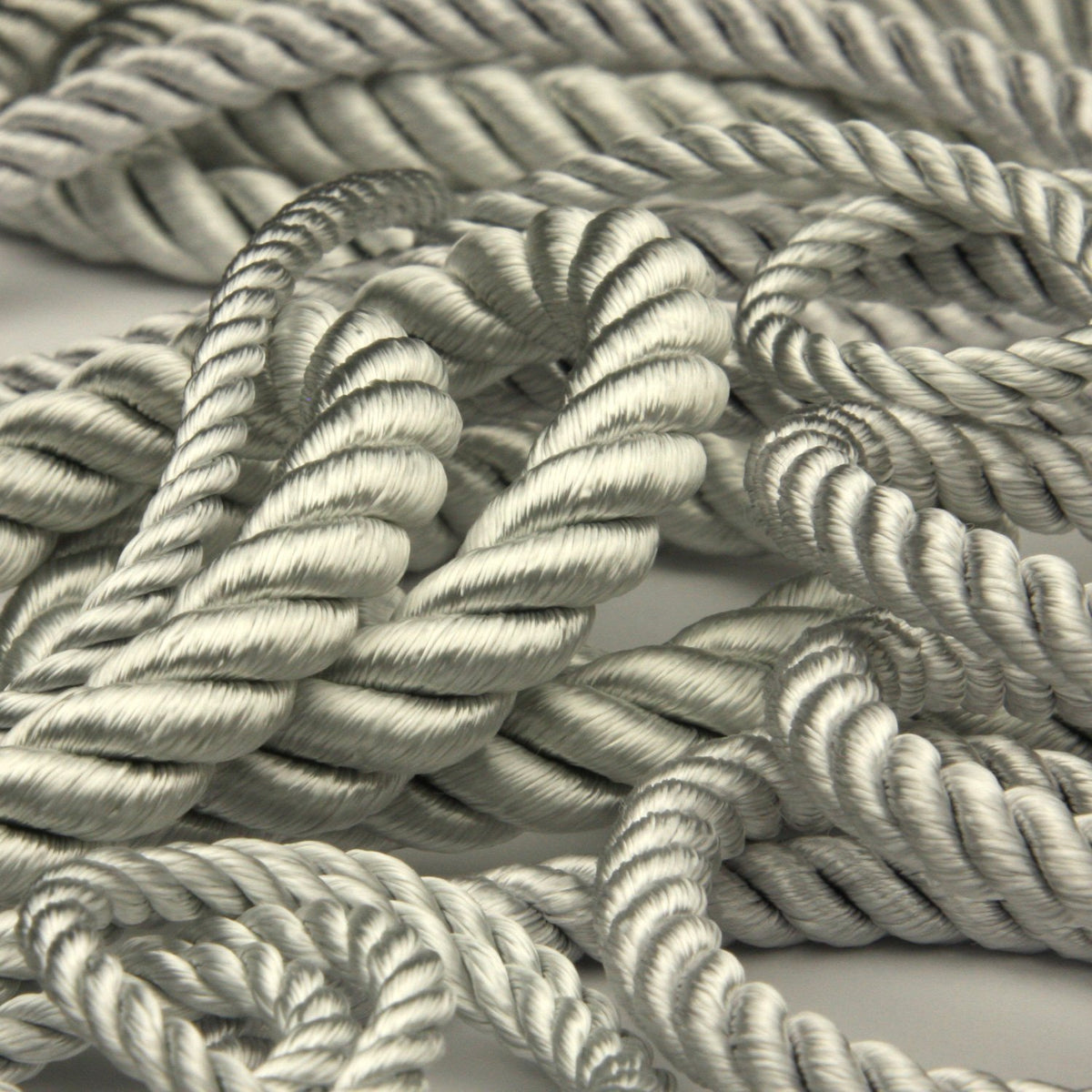 FUJIYAMA RIBBON Rayon Twist Cord approx.10mm 9.14 Meters Roll Silver