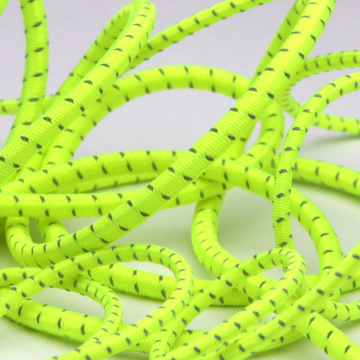 FUJIYAMA RIBBON Reflect Elastic Cord 2mm 9.14 Meters Roll Fluorescence Yellow