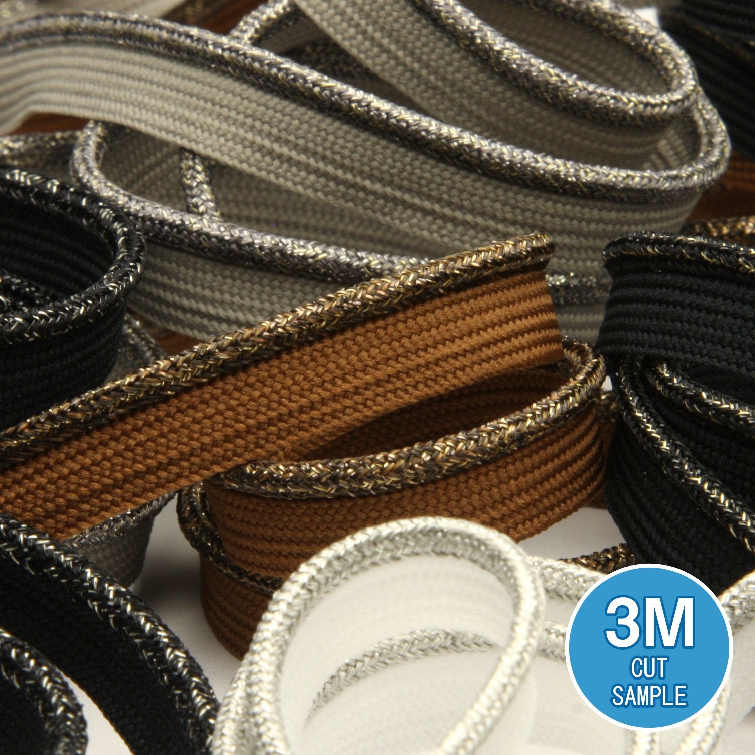 FUJIYAMA RIBBON [Sample] Antique Metallic Piping approx.9mm (3/8") 3 Meters Cut
