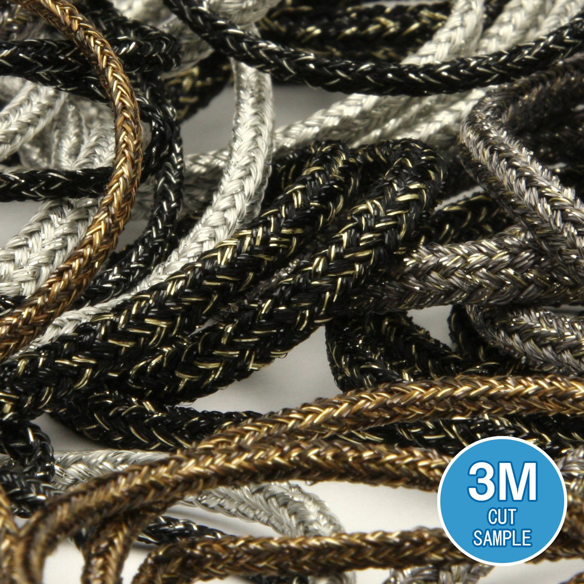 FUJIYAMA RIBBON [Sample] Antique Metallic Spindle Cord approx.3mm (1/8&quot;) 3 Meters Cut