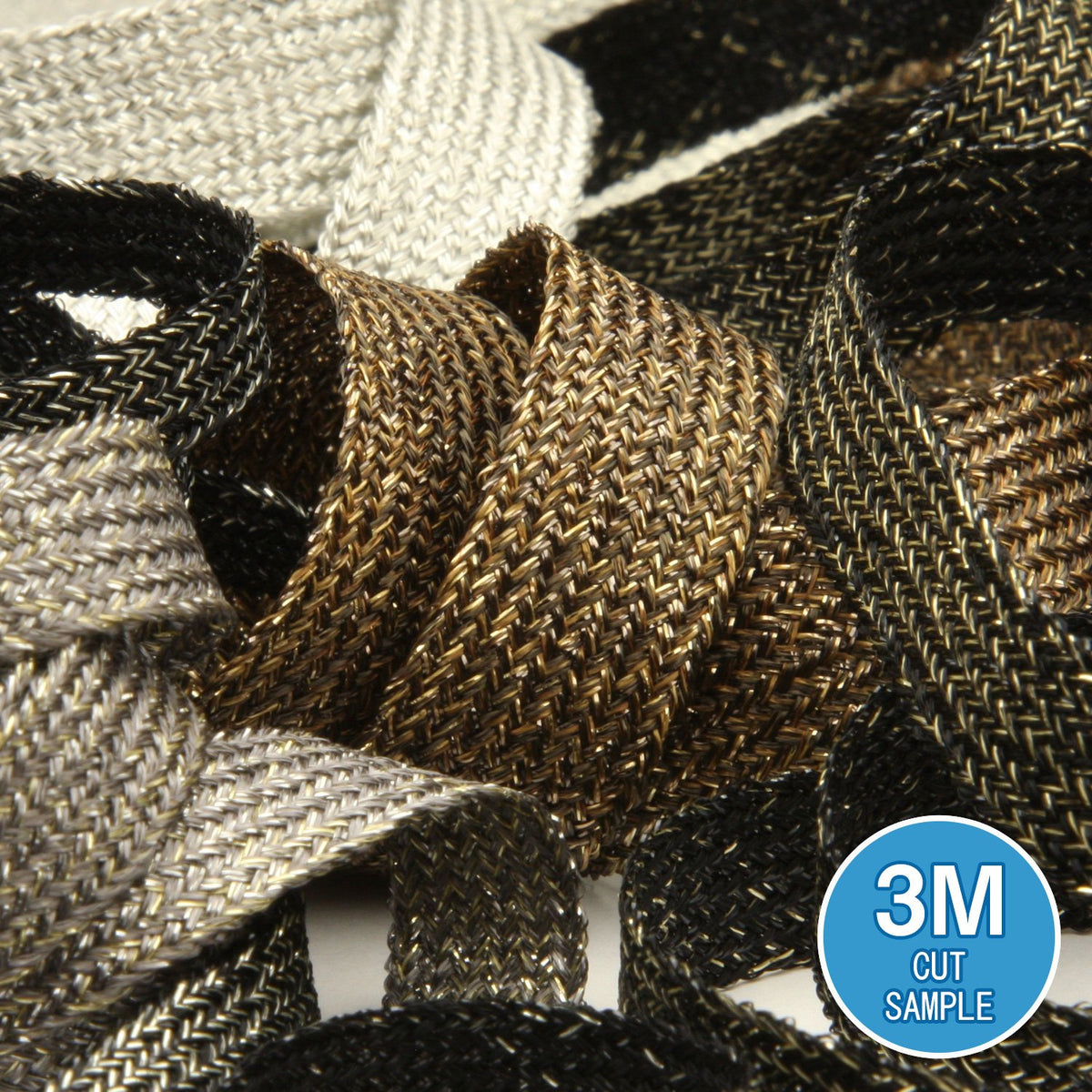FUJIYAMA RIBBON [Sample] Antique Metallic Trimming Braid approx.6mm (1/4&quot;) 3 Meters Cut