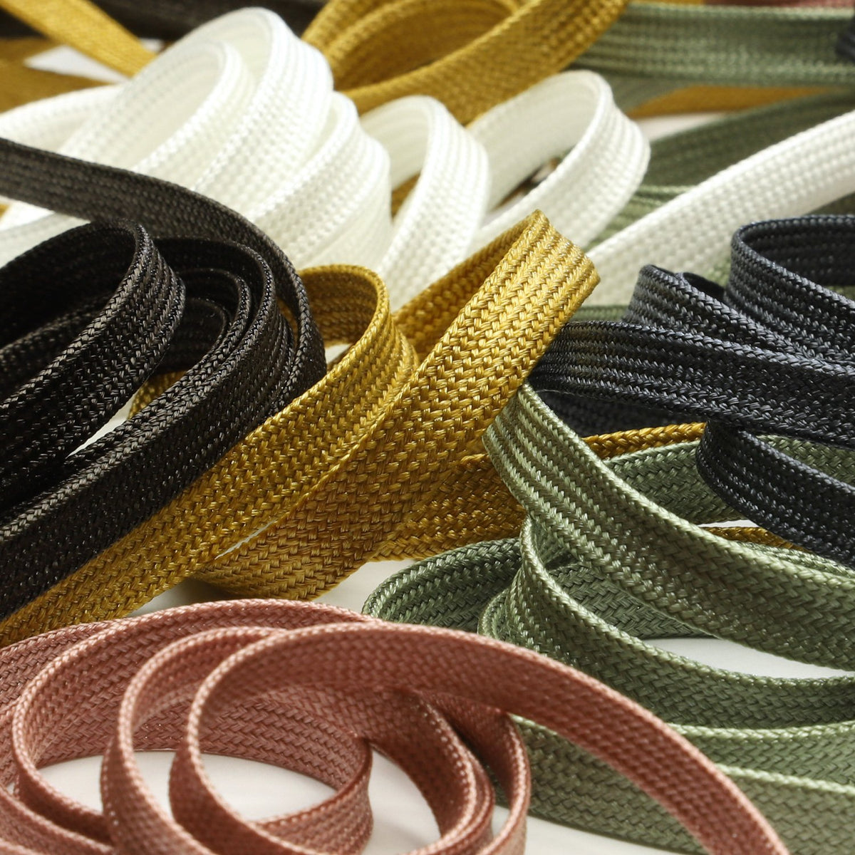 FUJIYAMA RIBBON [Sample] Bright Flat Cord approx.7mm (9/32&quot;) 3 Meters Cut