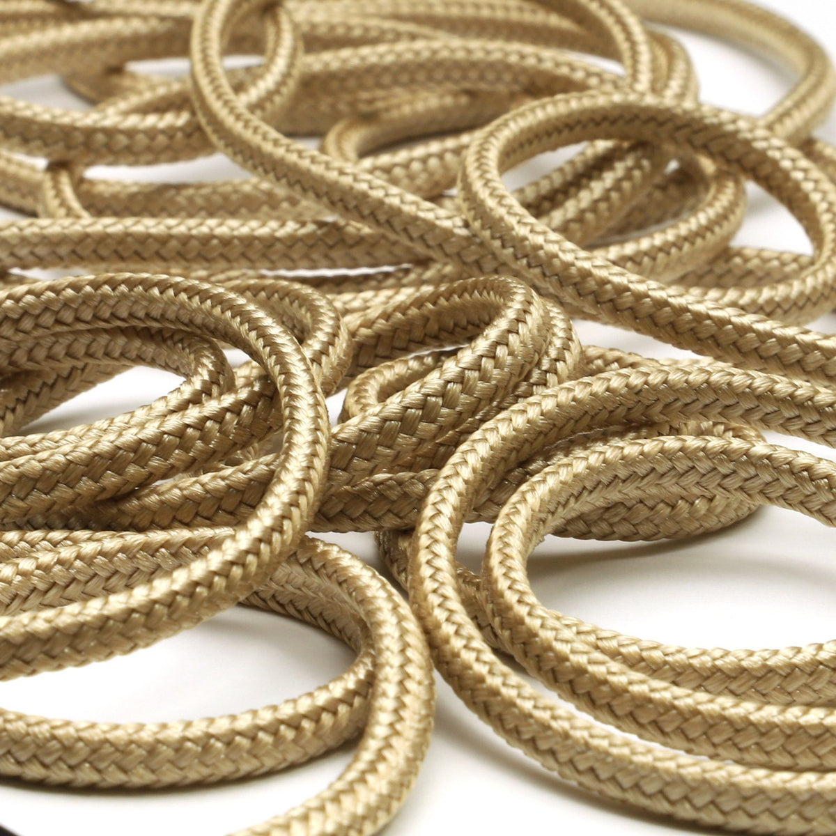 FUJIYAMA RIBBON [Sample] Bright Spindle Cord approx.4.5mm (3/16&quot;) 3 Meters Cut Beige